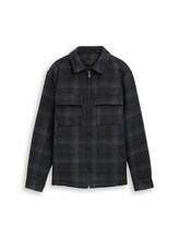 Geselecteerd, Overshirt met geruite print en relaxte pasvorm door Tom Tailor, zwart