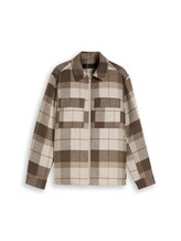 Geselecteerd, Overshirt met geruite print en relaxte pasvorm door Tom Tailor, beige