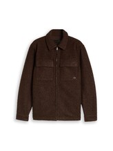 Ausgewählt, Bouclé Overshirt mit Reißverschluss von Tom Tailor, braun