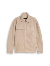 Nicht ausgewählt, Bouclé Overshirt mit Reißverschluss von Tom Tailor, beige