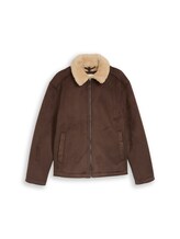 Ausgewählt, Relaxed Fit Jacke in Wildleder-Optik von Tom Tailor, braun