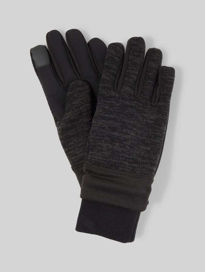 Smartphonehandschoenen door Men, Black Grey Melange