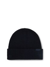 Non sélectionné, Bonnet avec étiquette logo par Tom Tailor, bleu