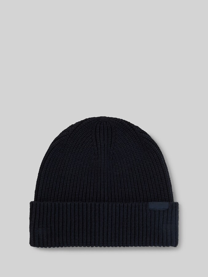 Beanie Mütze mit Logo-Label von Men, sky captain blue