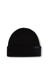 Non sélectionné, Bonnet avec étiquette logo par Tom Tailor, noires