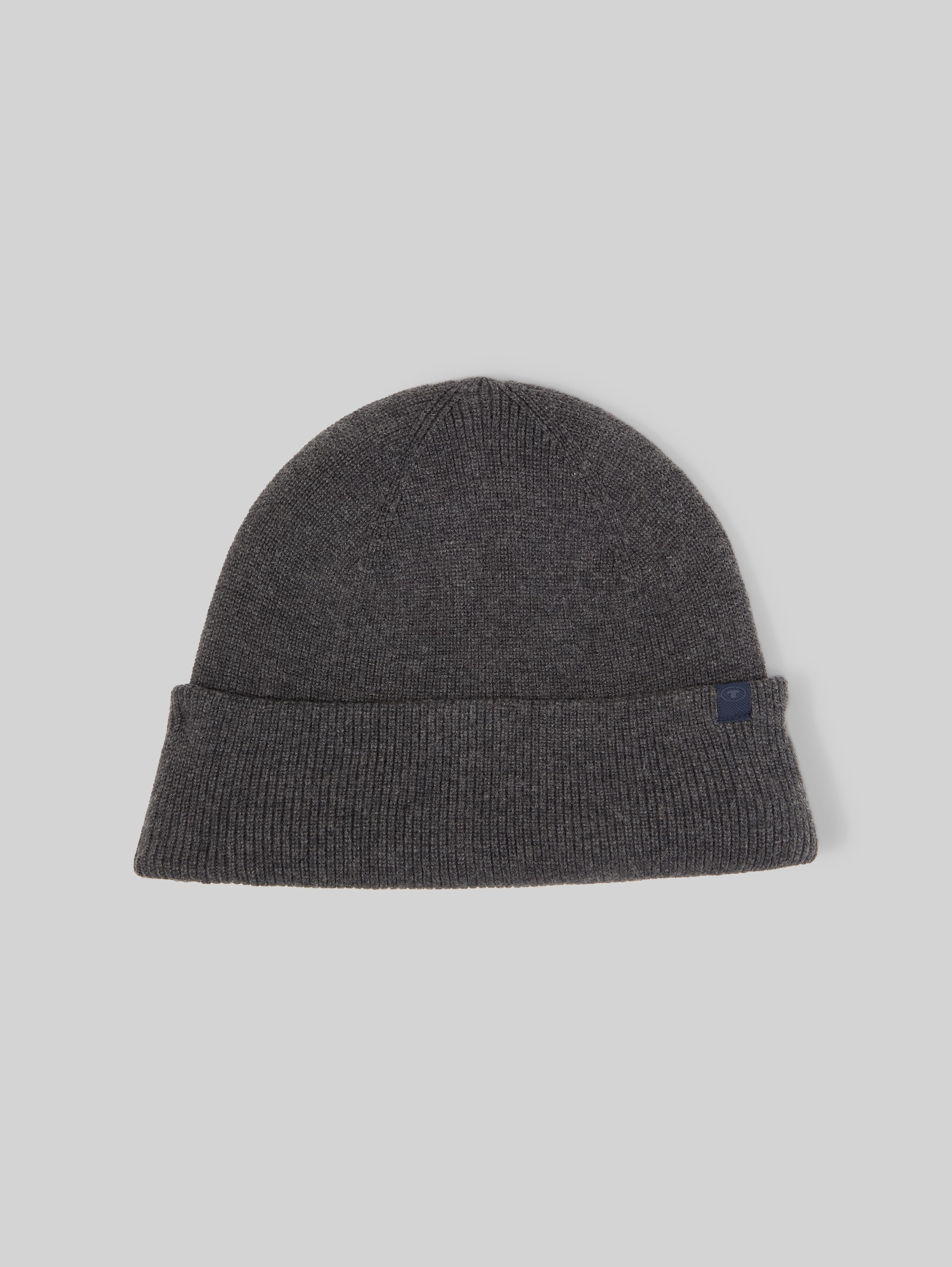 Beanie Mütze mit Kaschmir-Anteil - Black Grey Melange - Vorder-Produkt-Ansicht
