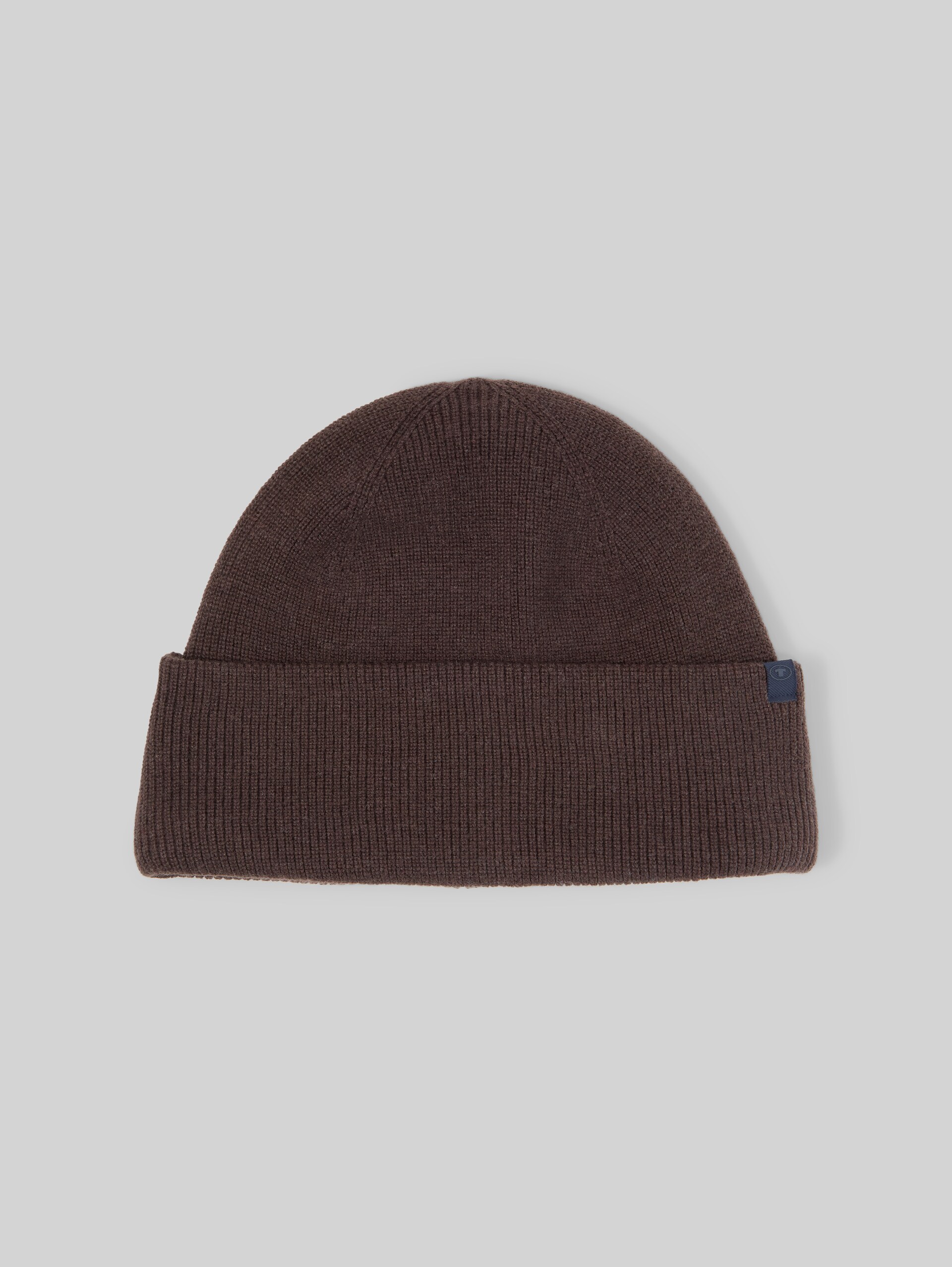 Bonnet avec une part de cachemire - dark chocolate brown melange - Vue de face du produit