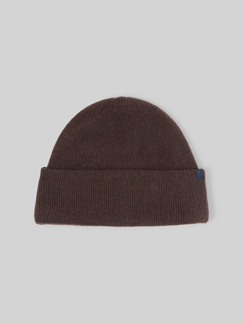 Beanie met kasjmier door Men, dark chocolate brown melange