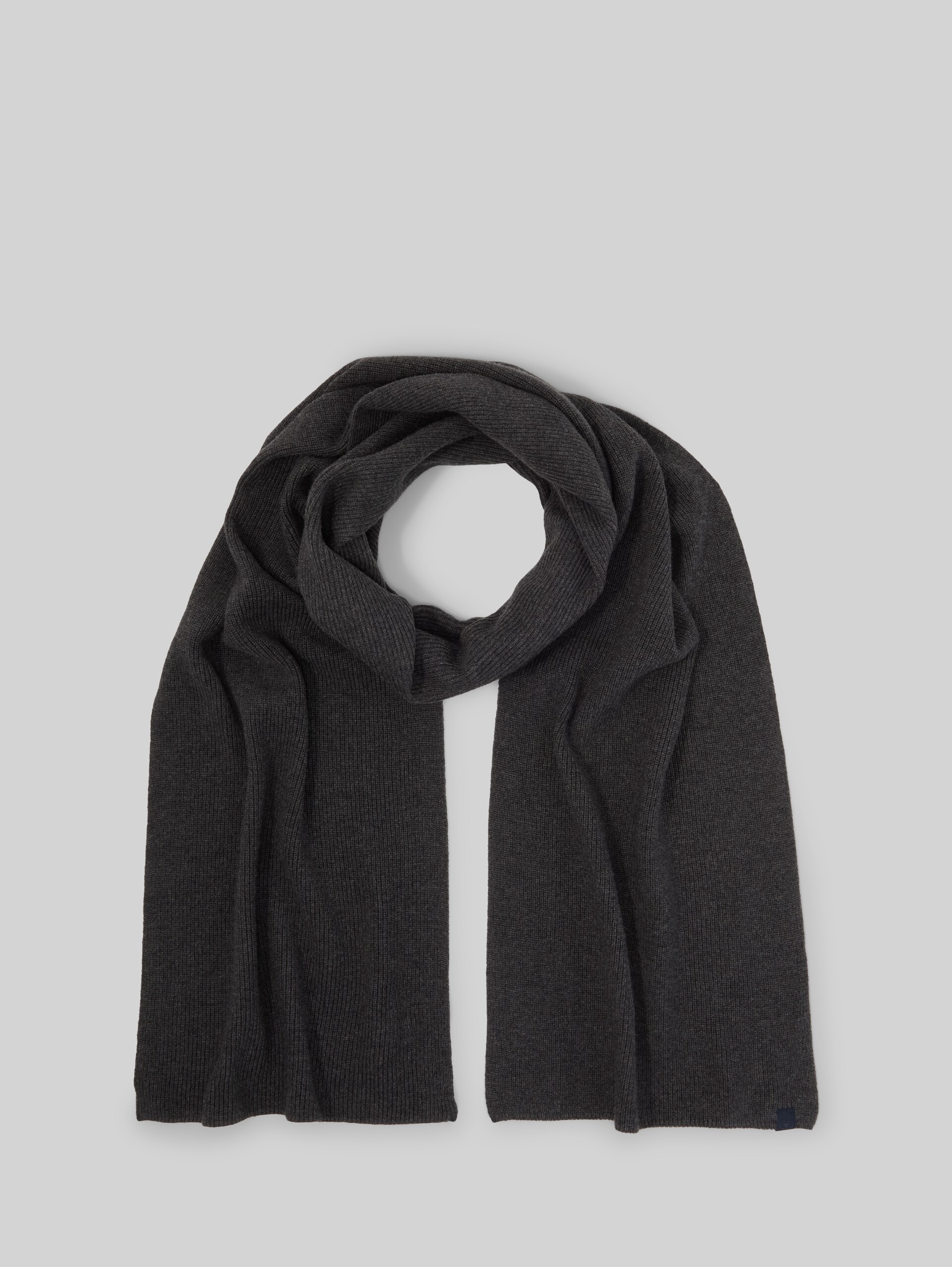 Sjaal met kasjmier - Black Grey Melange - Product vooraanzicht