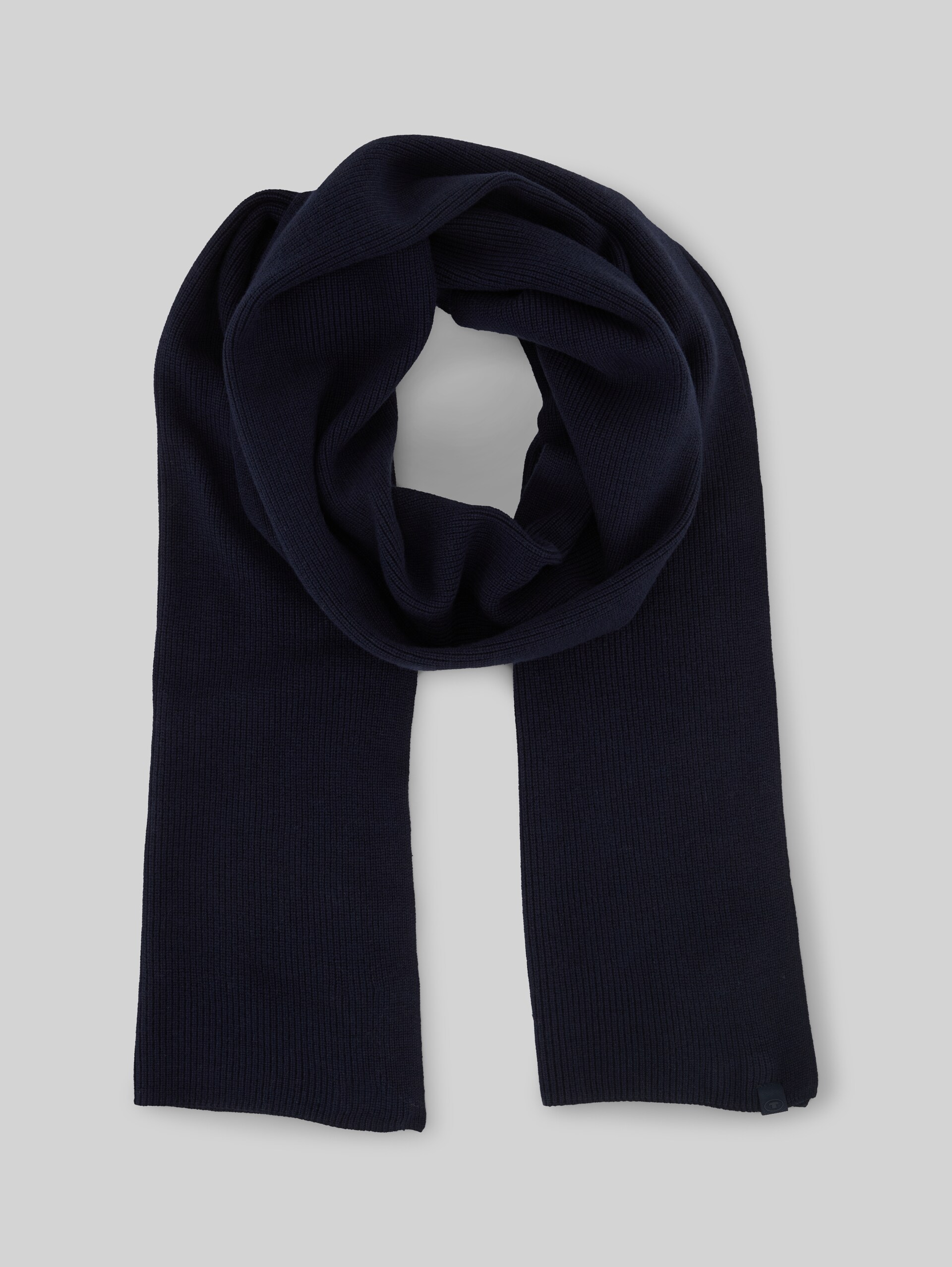 Sjaal met kasjmier - Knitted Navy Melange - Product vooraanzicht