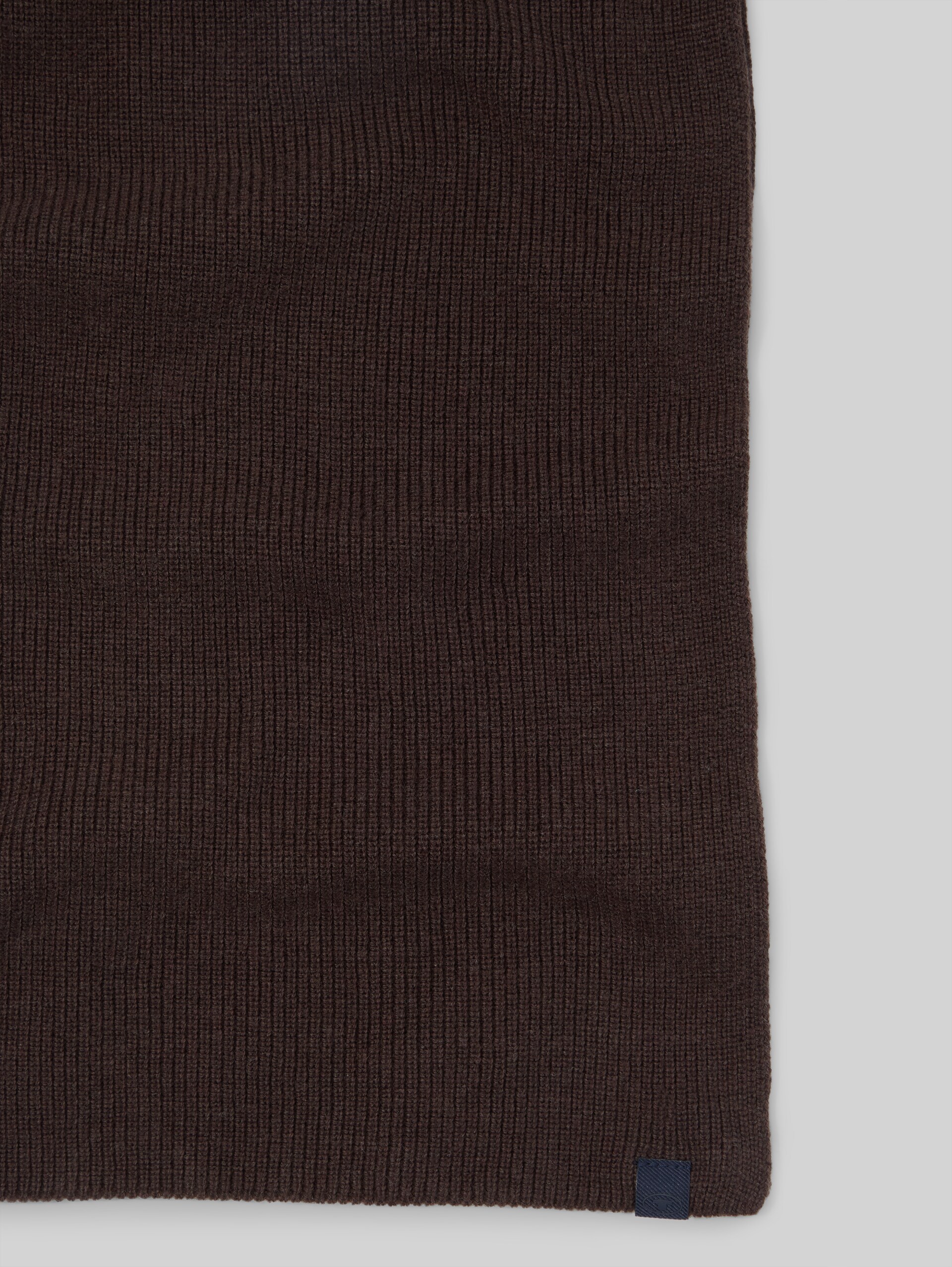 Schal mit Kaschmir-Anteil - dark chocolate brown melange - Material-Ansicht