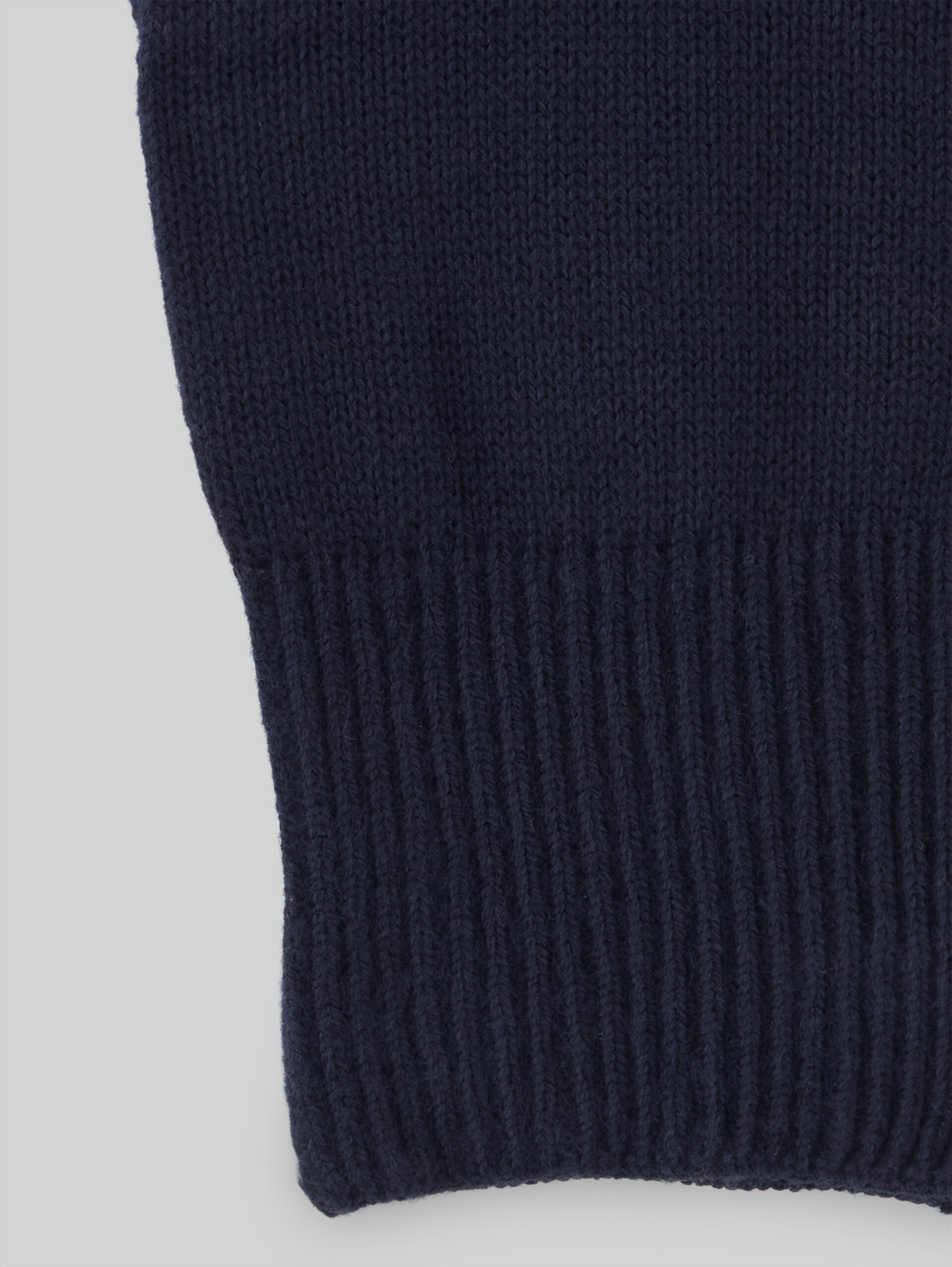 Handschuhe mit Kaschmir-Anteil - Knitted Navy Melange - Material-Ansicht