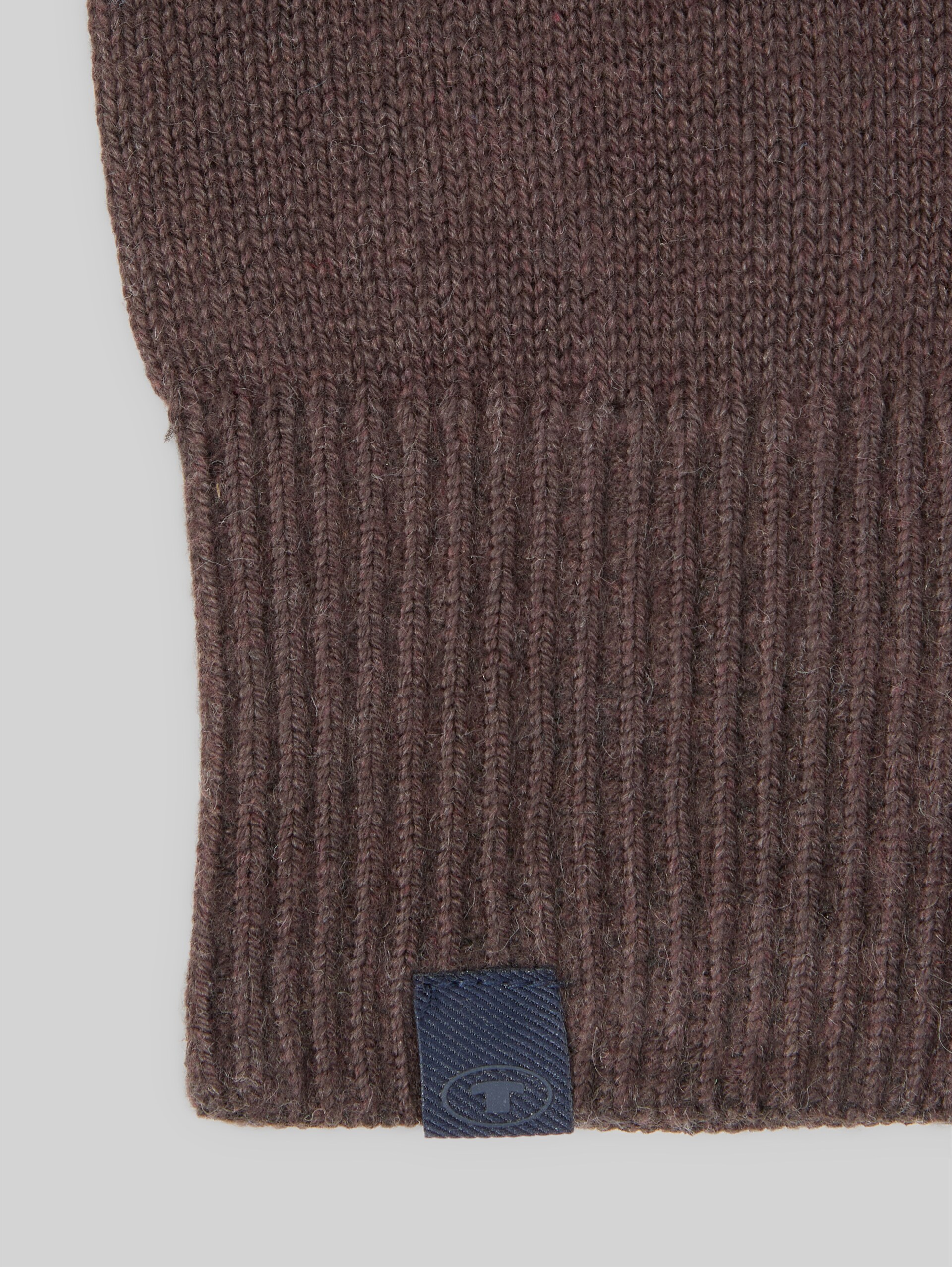 Handschuhe mit Kaschmir-Anteil - dark chocolate brown melange - Material-Ansicht