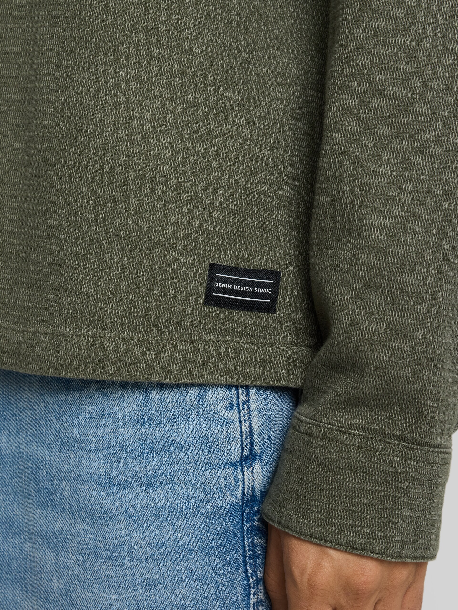 Overshirt van katoen - urban olive green - Detailaanzicht model
