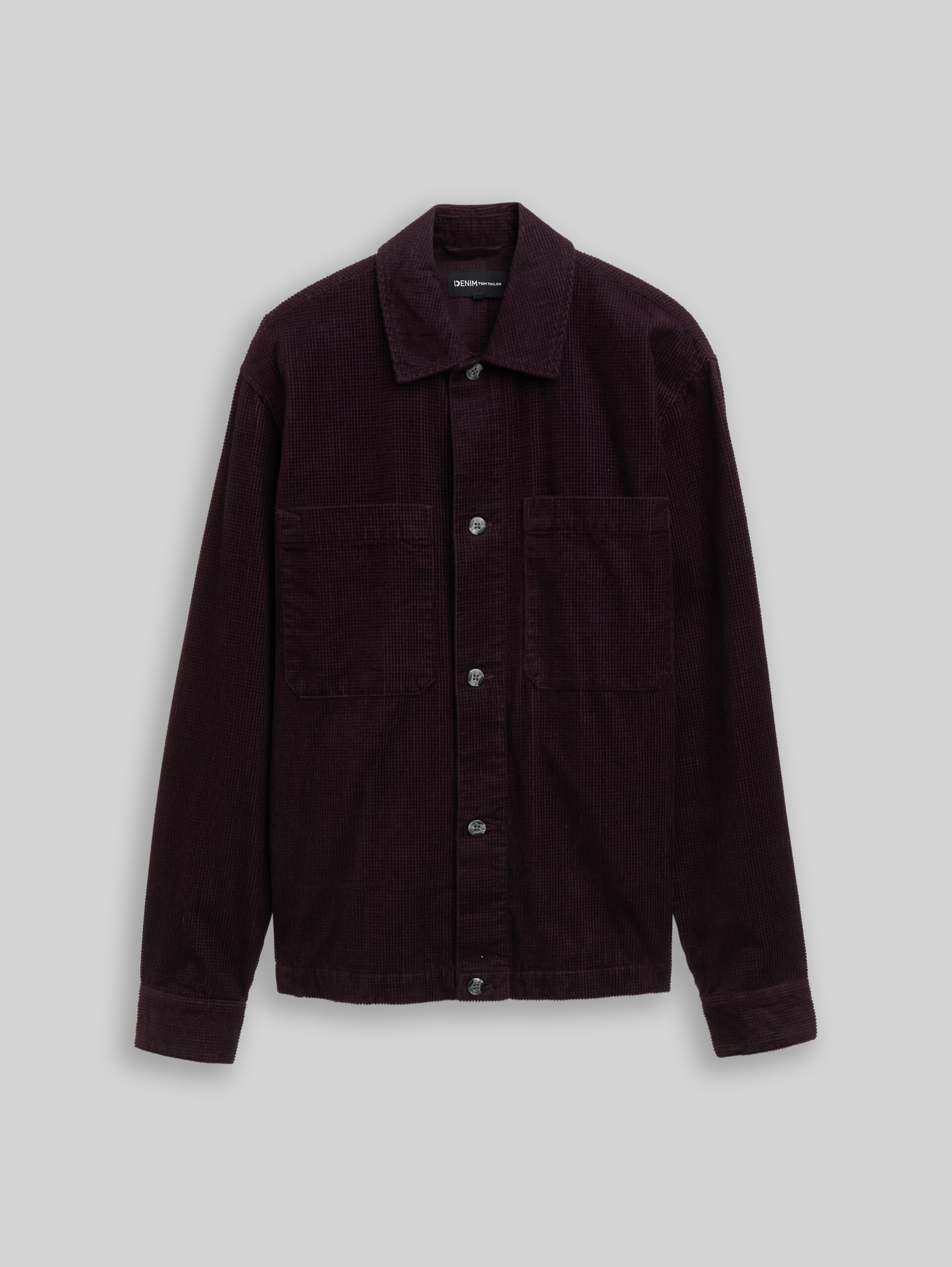 Cord Overshirt mit Taschen - dark plum - Vorder-Produkt-Ansicht