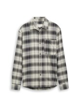 Non sélectionné, Chemise à carreaux coupe décontractée par Tom Tailor, gris