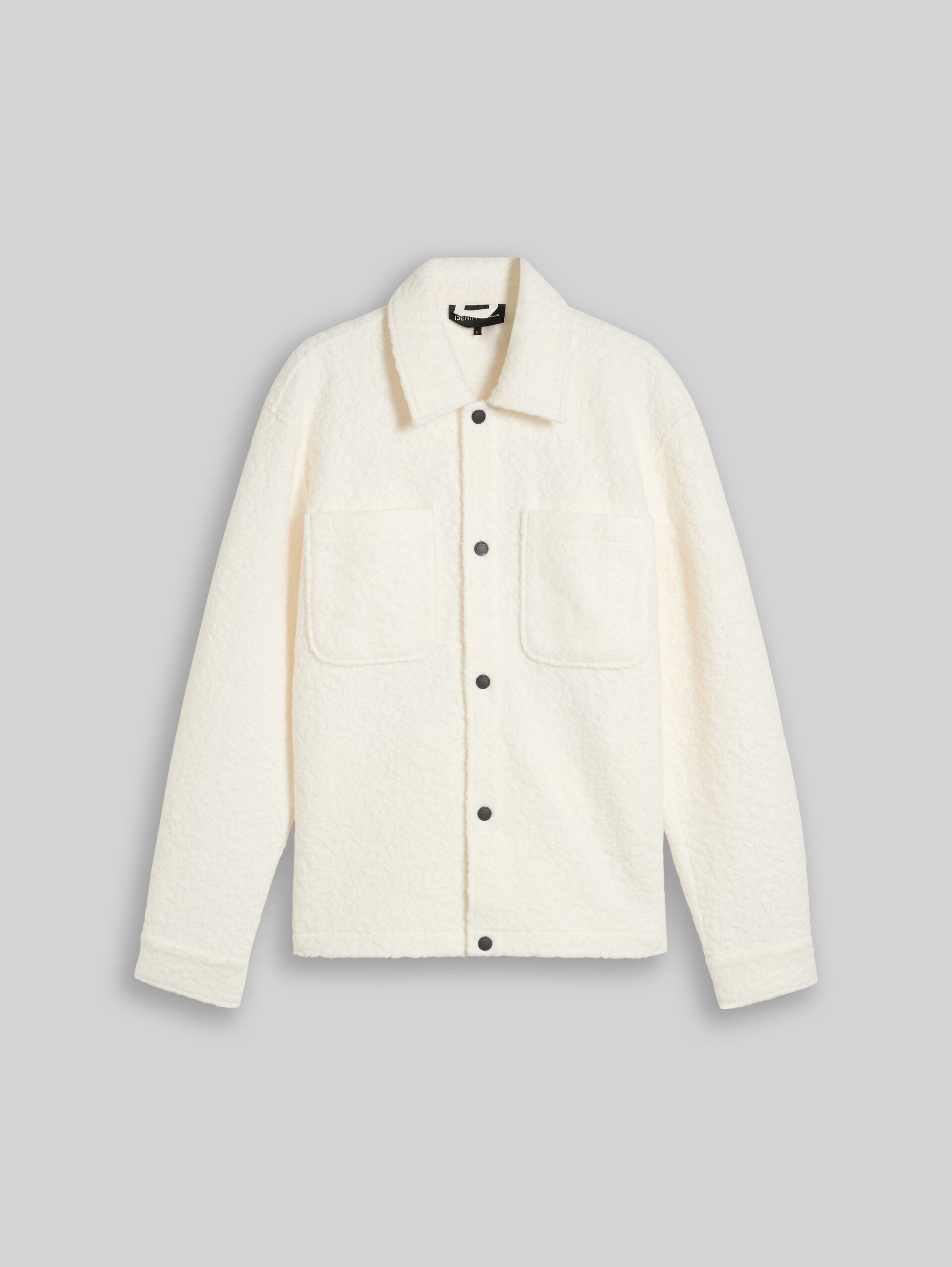 Overshirt in Woll-Optik - Gardenia White - Vorder-Produkt-Ansicht