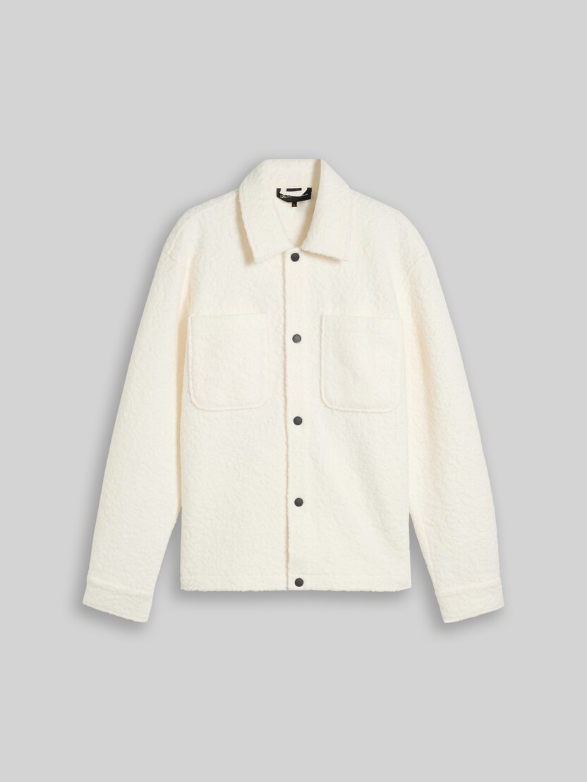 Overshirt in Woll-Optik von Denim Male, Gardenia White