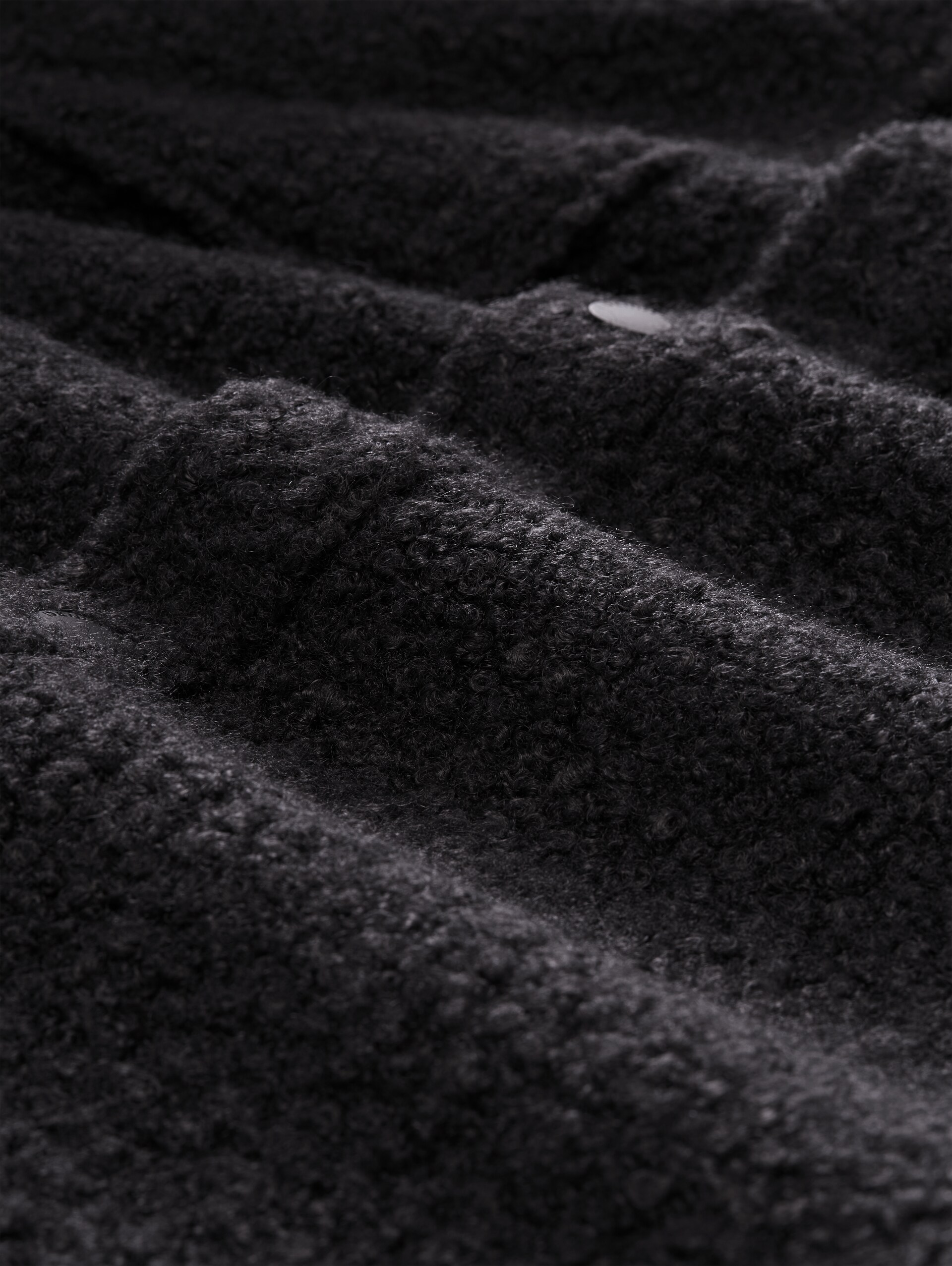 Surchemise aspect laine - coal grey - Vue de la matière