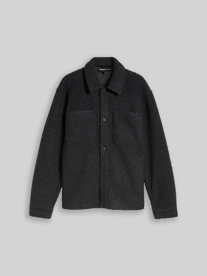 Overshirt in Woll-Optik von Denim Male, coal grey