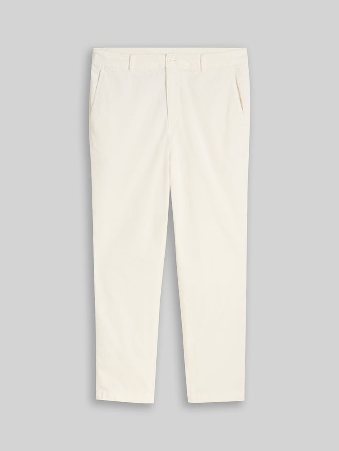 Relaxed fit corduroybroek door Denim Male, Gardenia White