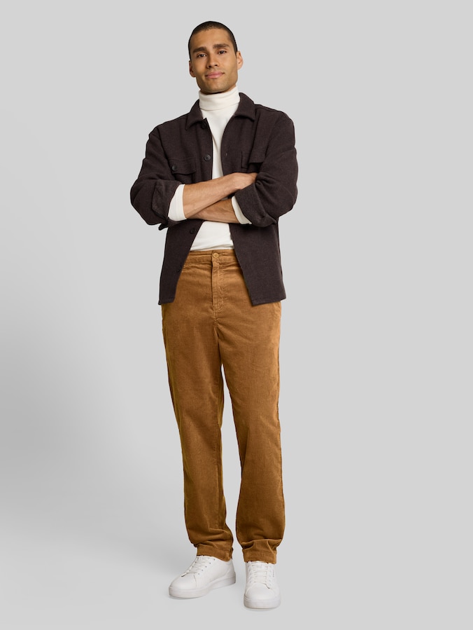 Relaxed Fit Cordhose von Denim Male, malt brown