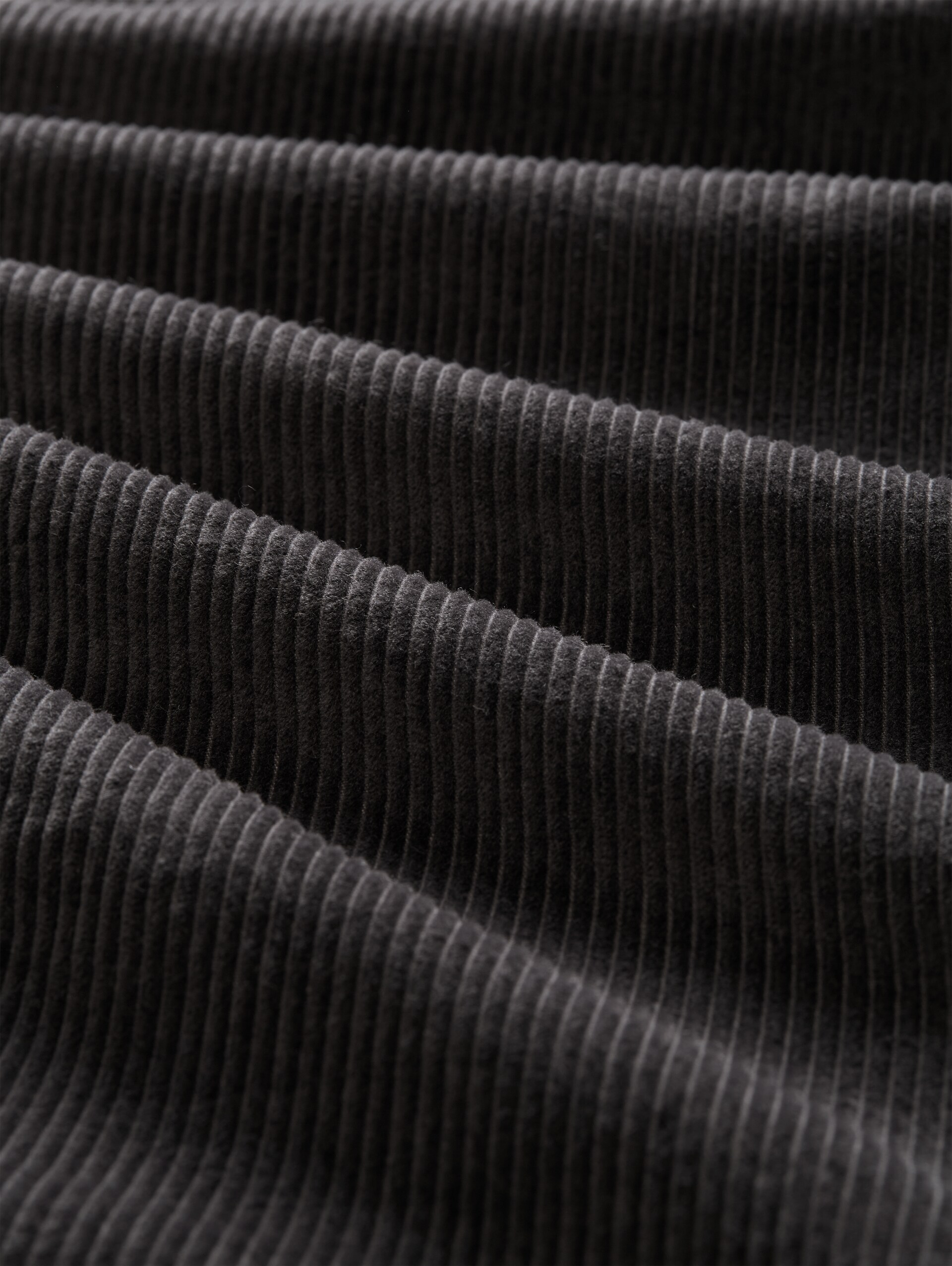 Relaxed Fit Cordhose - coal grey - Material-Ansicht