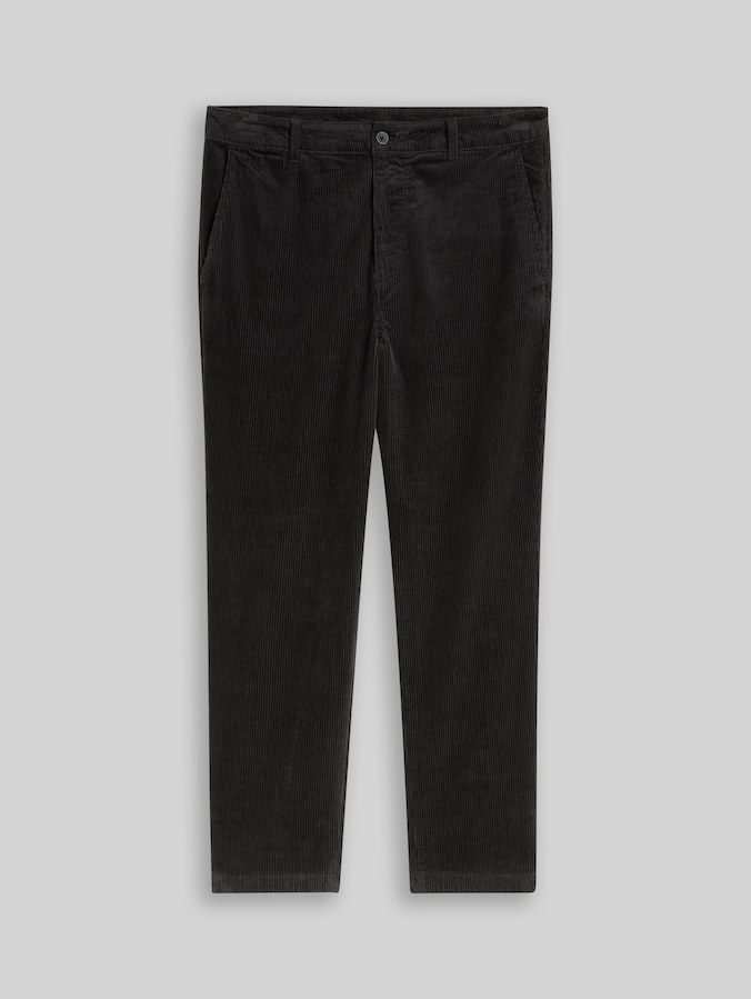 Relaxed-fit corduroy trousers by Denim Male, coal grey