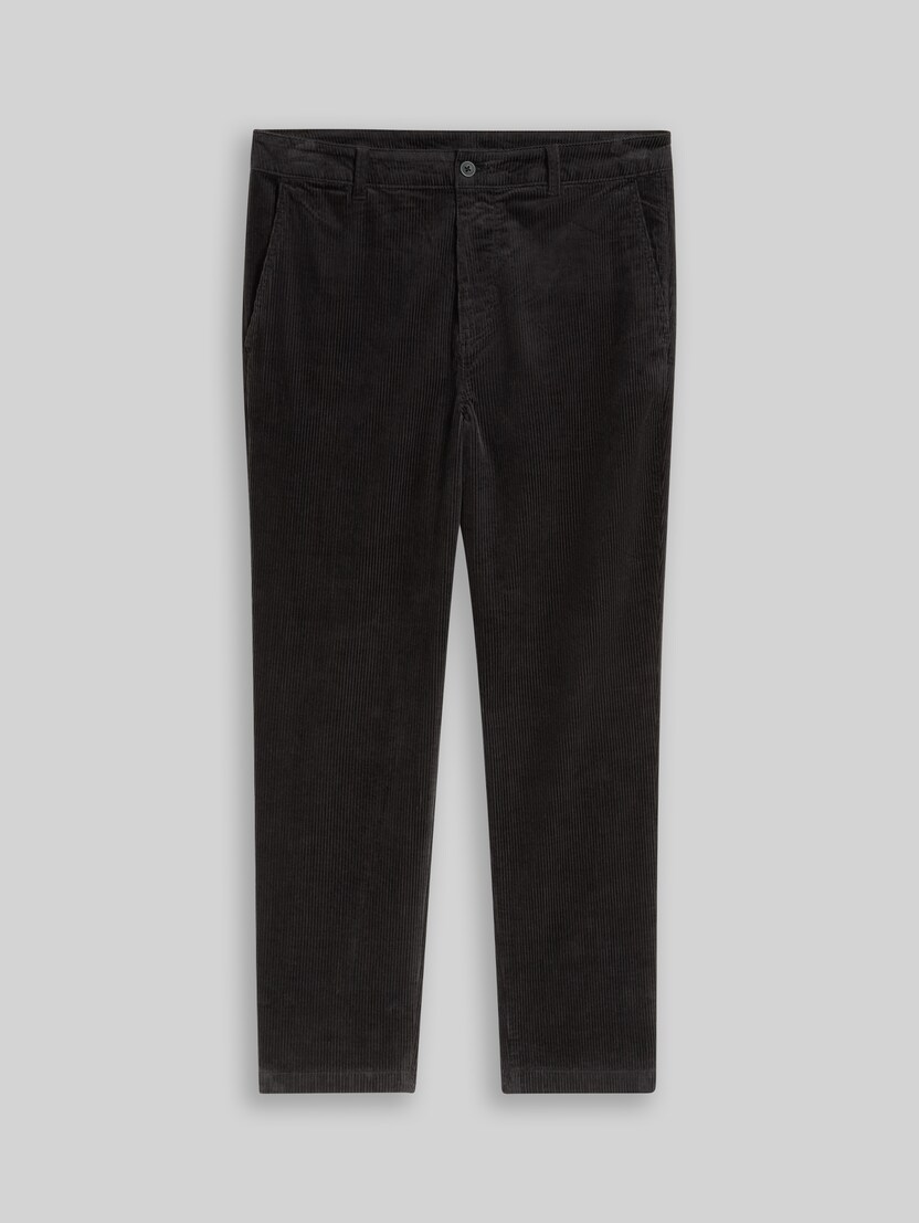 Relaxed-fit corduroy trousers by Denim Male, coal grey