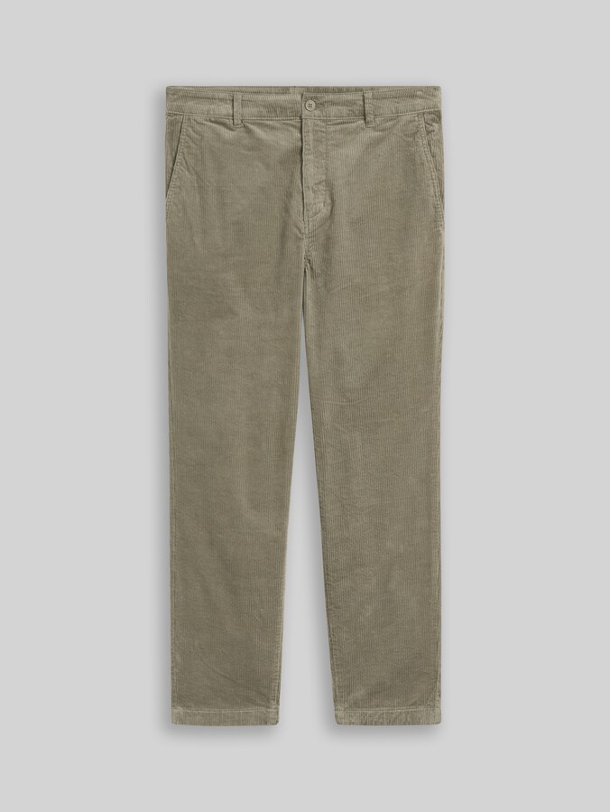 Pantalon en velours côtelé coupe décontractée par Denim Male, dark sage green