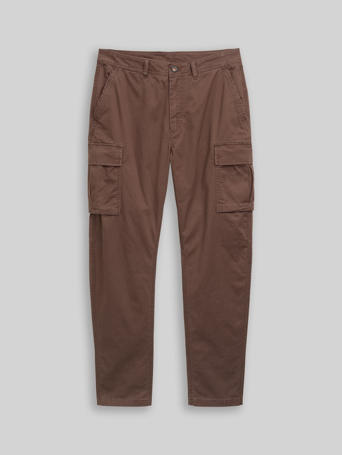 TTREGULAR cargo trousers by Denim Male, cool dark brown