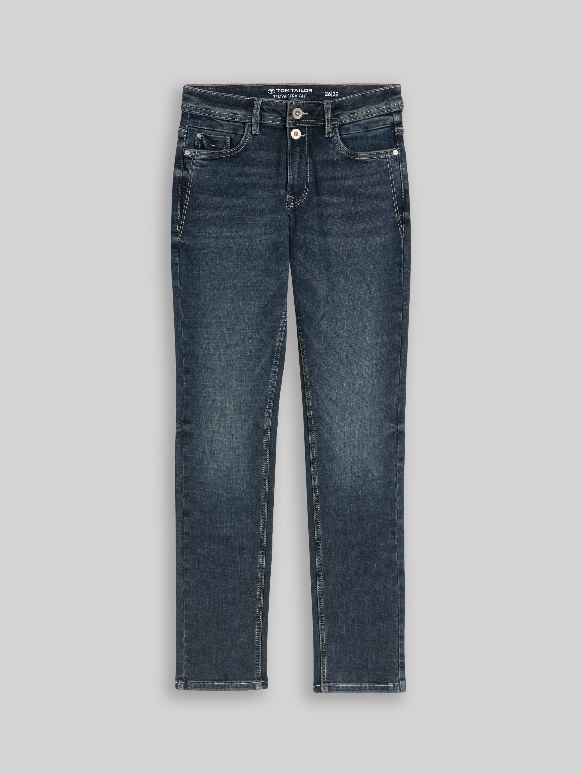 TTLIVA STRAIGHT Jeans mit Stretch - Stone Blue Denim Tint - Vorder-Produkt-Ansicht
