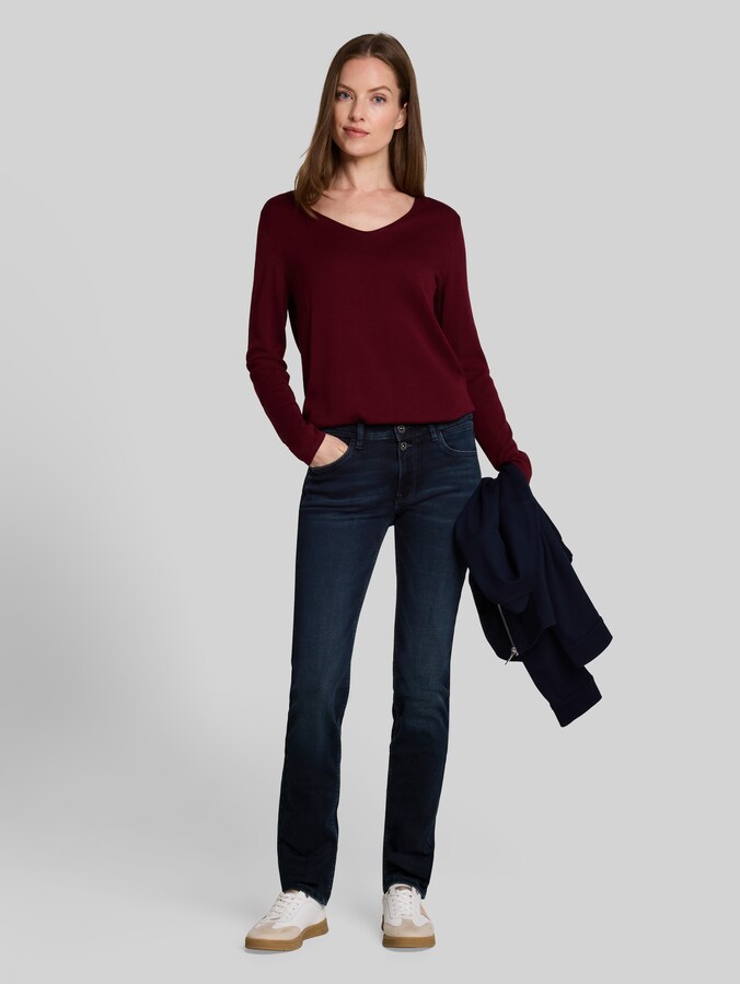 TTLIVA STRAIGHT Jeans mit Stretch von Women, Black Blue Denim