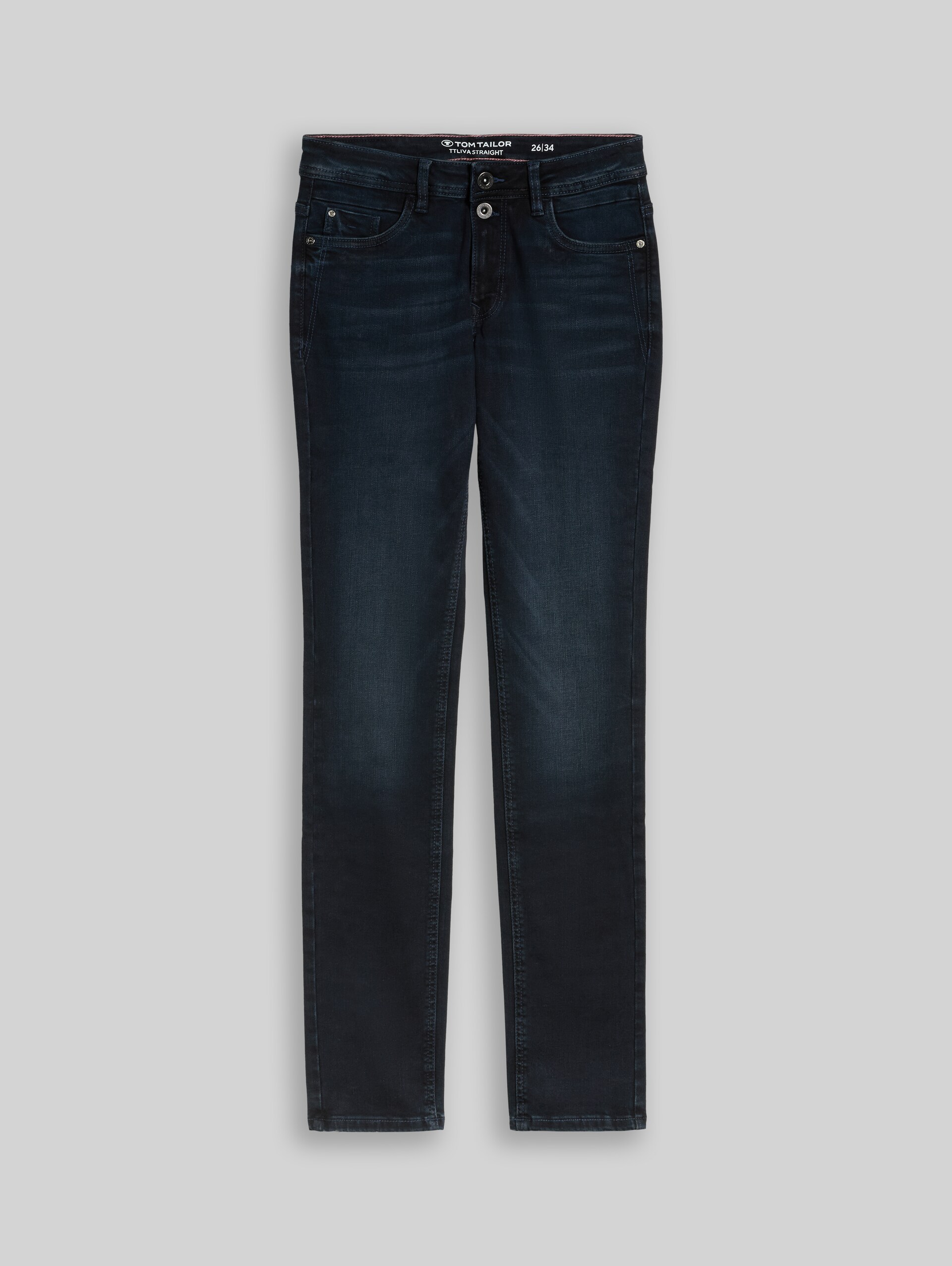 TTLIVA STRAIGHT Jeans mit Stretch - Black Blue Denim - Vorder-Produkt-Ansicht