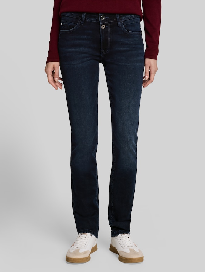 TTLIVA STRAIGHT Jeans mit Stretch von Women, Black Blue Denim