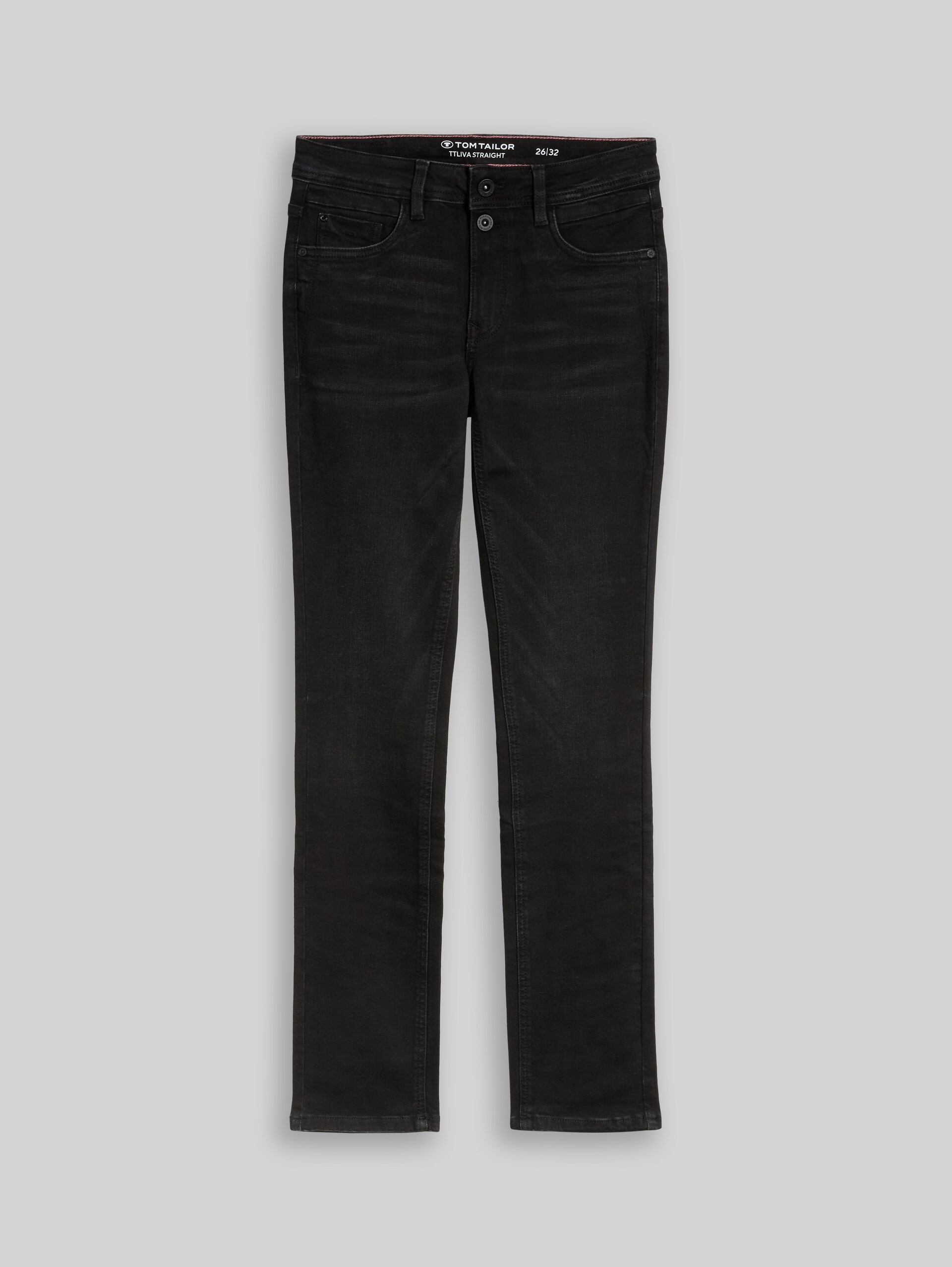 TTLIVA STRAIGHT Jeans mit Stretch - black black denim - Vorder-Produkt-Ansicht