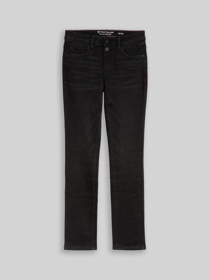 TTLIVA STRAIGHT-jeans met stretch door Women, black black denim