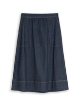 Geselecteerd, Midi-spijkerrok met zakken door Tom Tailor, blauw