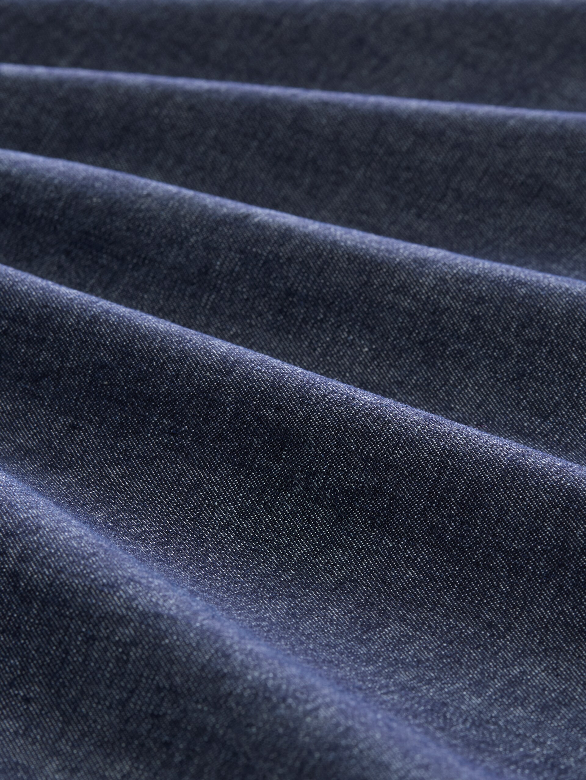 Midi-spijkerrok met zakken - Blue Rinse Denim - Materiaalweergave