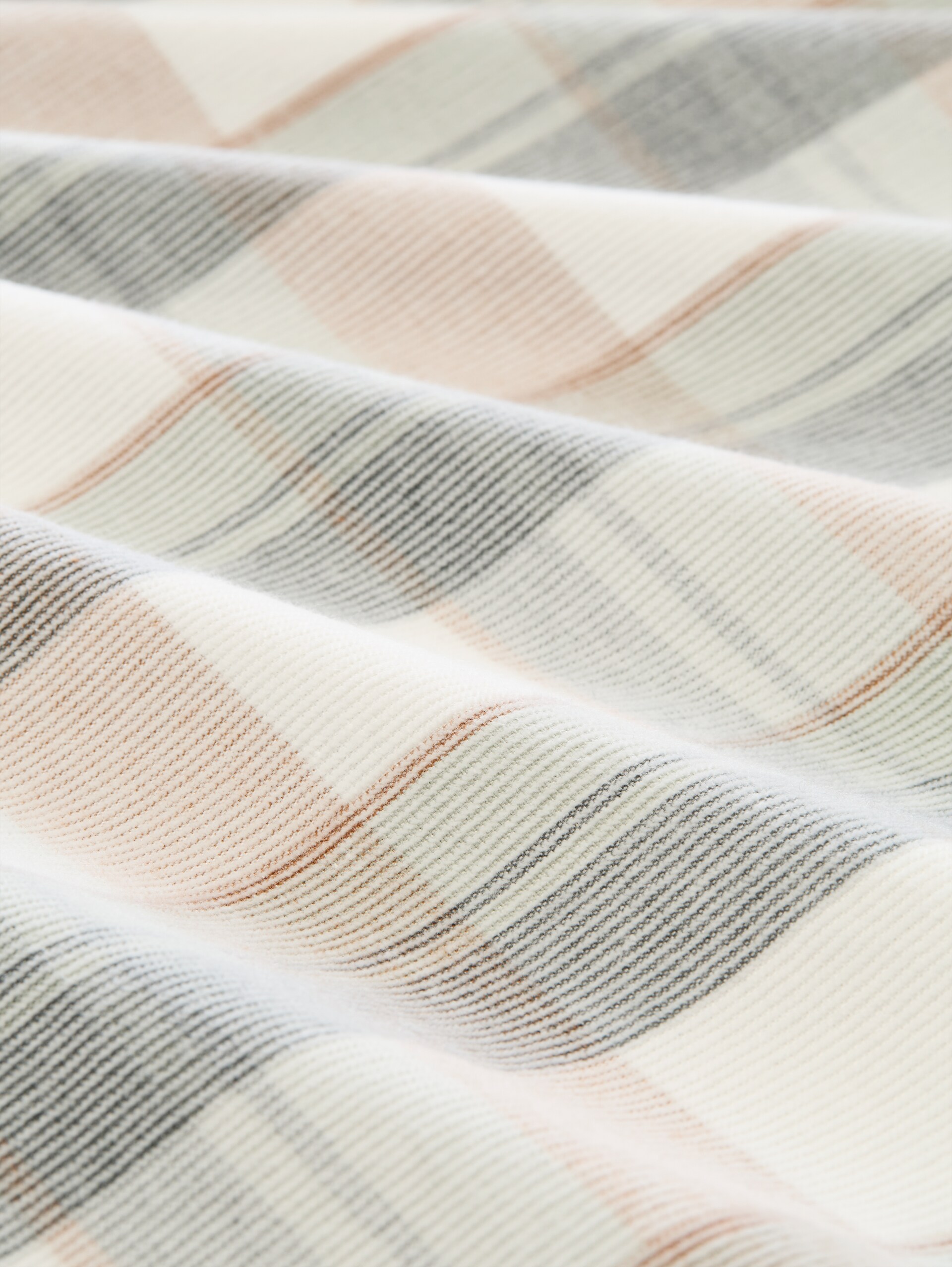 Cord Overshirt mit Karomuster - off white mint check - Material-Ansicht