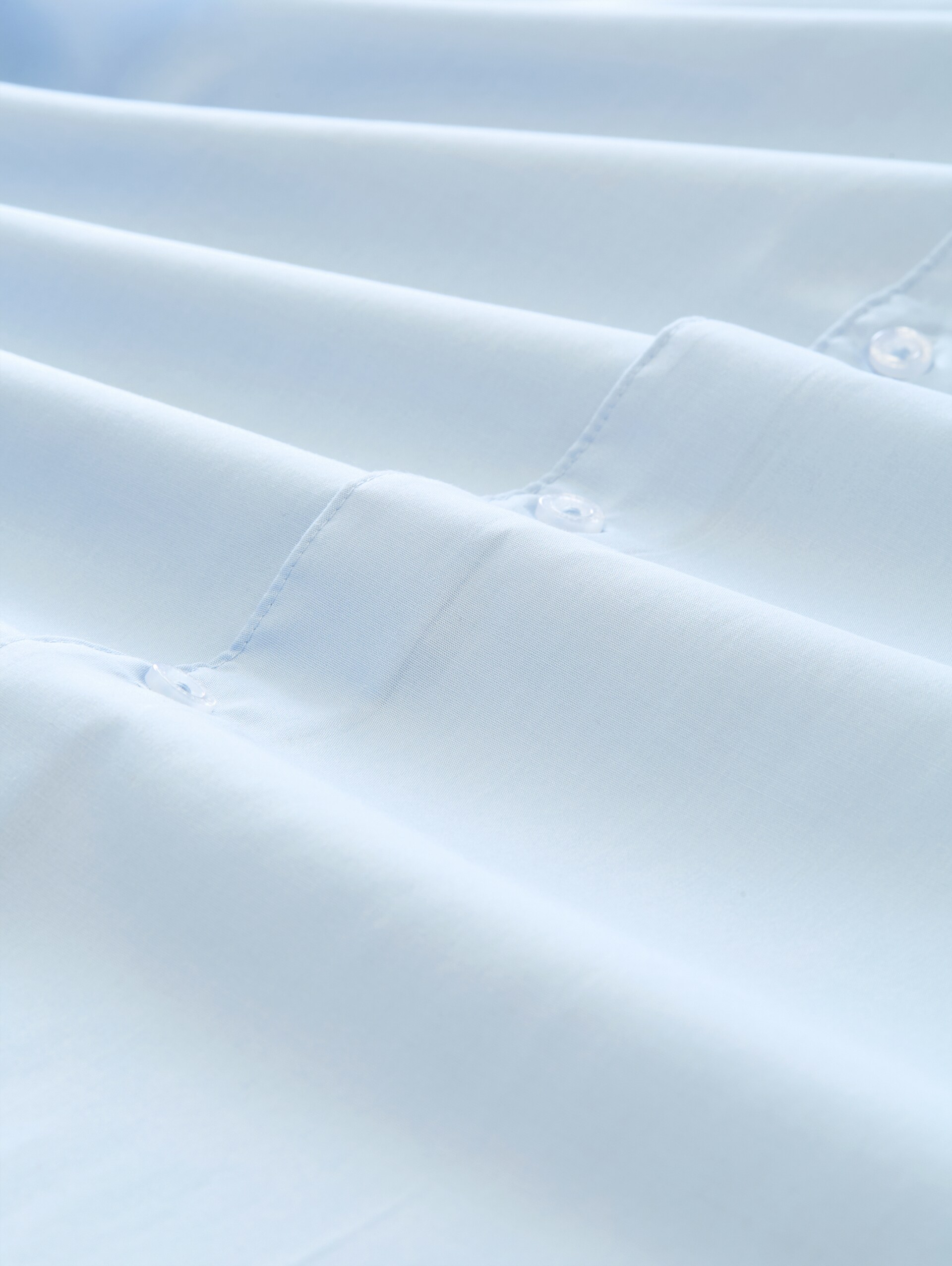 Regular Fit Hemd mit Stretch - Light Metal Blue - Material-Ansicht