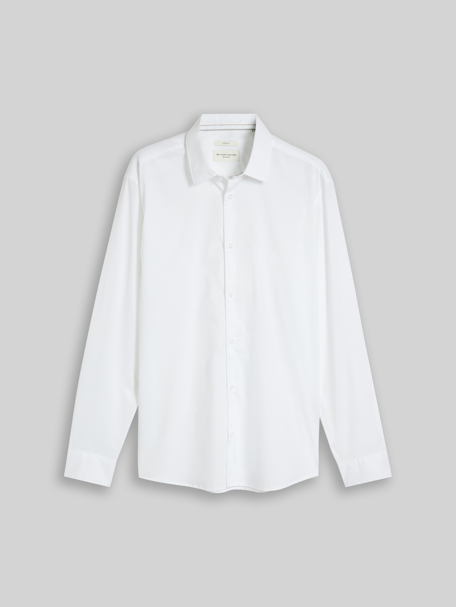 Regular Fit Hemd mit Stretch - White - Vorder-Produkt-Ansicht