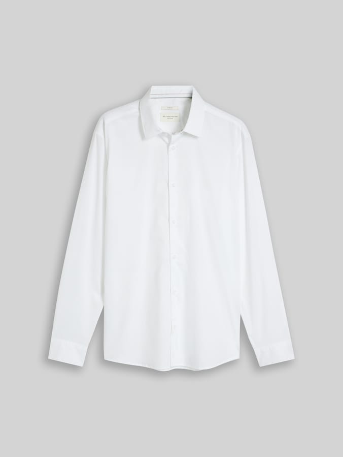 Chemise coupe classique avec stretch par Men, White