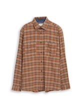 Geselecteerd, Comfort Fit flanellen overhemd met ruitpatroon door Tom Tailor, bruin