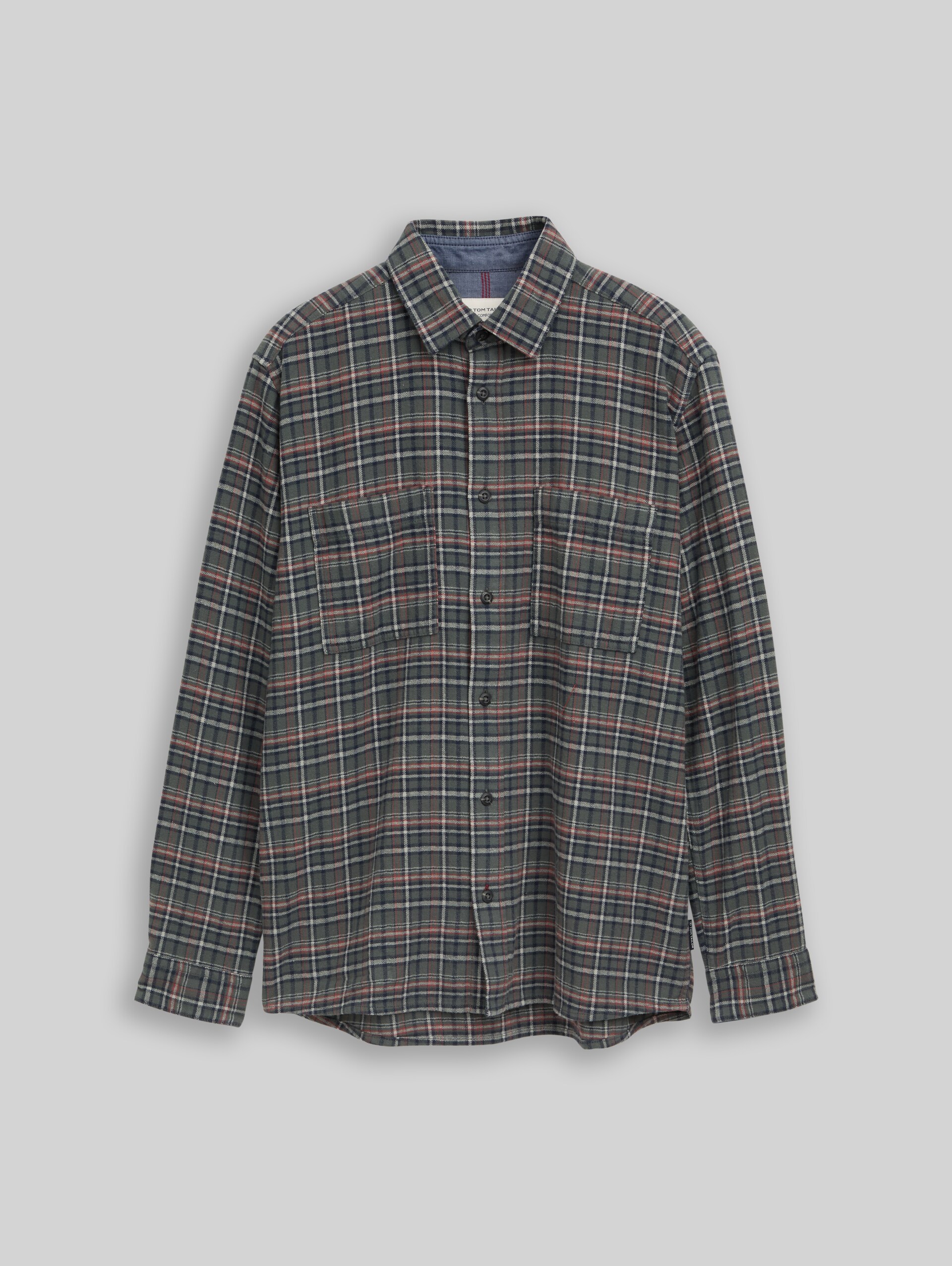 Comfort Fit Flanell-Hemd mit Karomuster - green based blue mint check - Vorder-Produkt-Ansicht