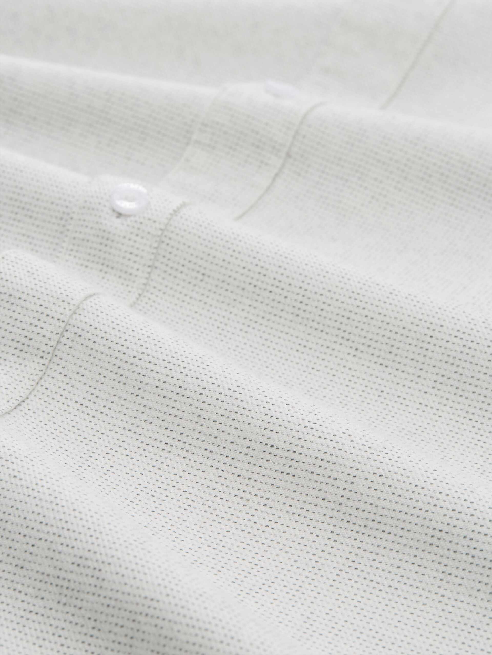 Regular Fit Hemd aus Baumwolle - white based green structure - Material-Ansicht