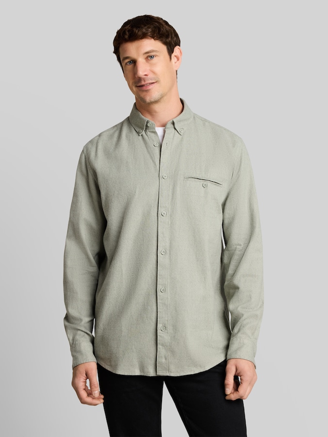 Regular Fit Hemd aus Baumwolle von Men, mint based green structure