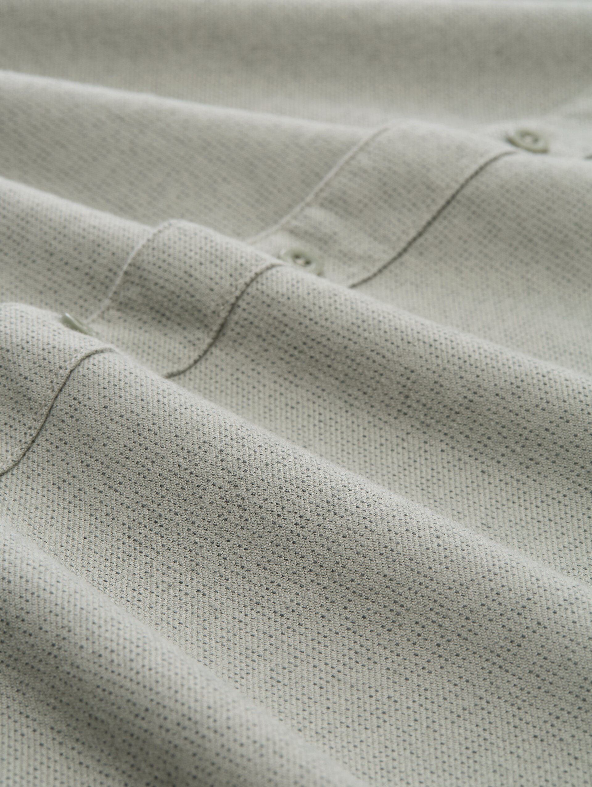Regular Fit Hemd aus Baumwolle - mint based green structure - Material-Ansicht