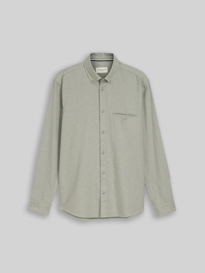 Regular Fit Hemd aus Baumwolle von Men, mint based green structure