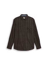 Geselecteerd, Regular fit corduroy overhemd met ruitpatroon door Tom Tailor, bruin